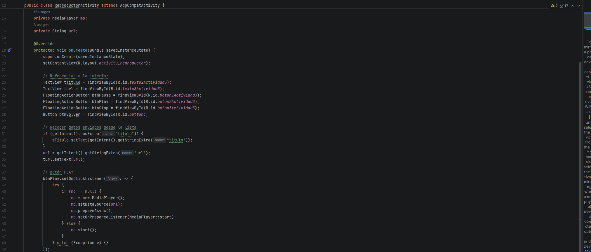 Visualización Java